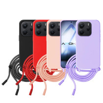 Capa macia com Cordão Xiaomi Redmi Note 14 5g - Preto