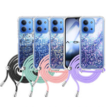 Capa Gel transparente com Cordão Xiaomi Redmi 15C - Lilás