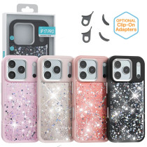 Capa Bling-Bling para iPhone 17 Pro Max - Rosa