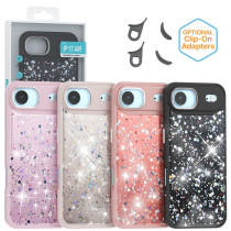 Capa Bling-Bling para iPhone 17 Air - Roxo