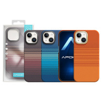 Capa de Fibra de Kevlar com Magsafe para iPhone 15 Pro - Azul