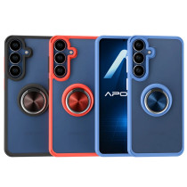 Capa Gel Samsung Galaxy S25 FE com suporte magnético Fumado - Preto