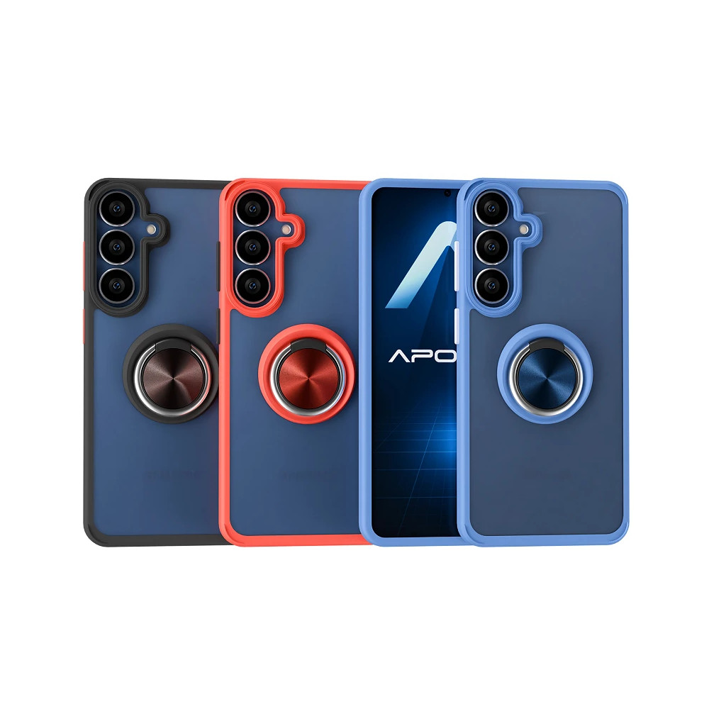 Capa Gel Samsung Galaxy S25 FE com suporte magnético Fumado - Vermelho