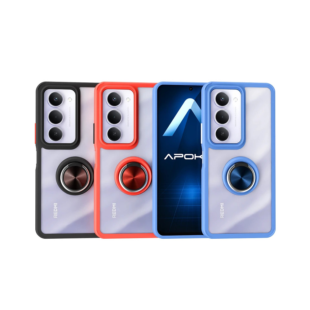 Capa Gel Xiaomi Redmi 15 4G 171.1 Iman com suporte Smoked - Azul