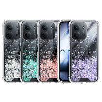 Capa Gel transparente com purpurina para Xiaomi Redmi 15C 4G 173 - Rosa