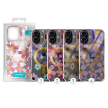 Capa de Silicone com Magsafe e Desenho iPhone 17 4-Designs - Cinzento