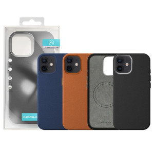 Capa em pele para iPhone 12/12PRO - Azul