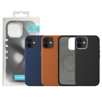 Capa em pele para iPhone 12/12PRO - Preto