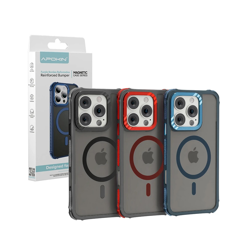 Capa Smoked Magsafe Rock Apokin iPhone 17 - Azul