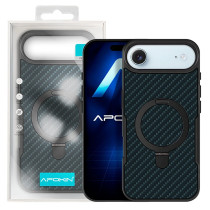 Capa de Carbono com Anel e Suporte para iPhone 17 Air