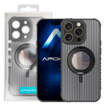 Capa Metalizada com Anel e Suporte para Iphone 15 Pro