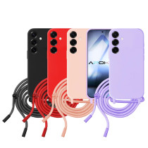 Capa macia com cordão para Samsung Galaxy S25 FE