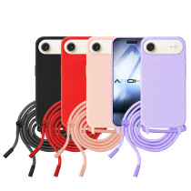 Capa macia com cordão para iPhone 17 Air - Cinzento