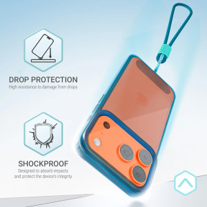 Capa de Silicone com Alça Xiaomi Redmi Note 14 5G - Azul