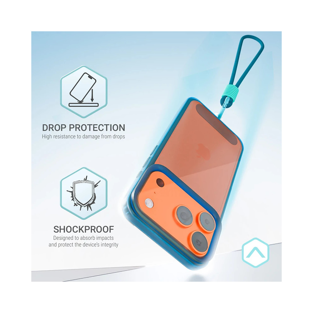 Capa de Silicone com Alça Xiaomi Redmi Note 14 5G - Azul