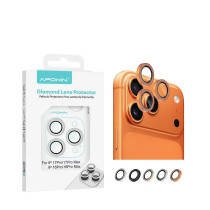Protetor de Lentes de Diamante Apokin para iPhone 14 Pro/14 Pro Max/15 Pro/15 Pro Max - Cinzento