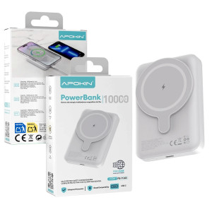 PowerBank Magnético Sem Fios 10000 mAh | Apokin PB-71271