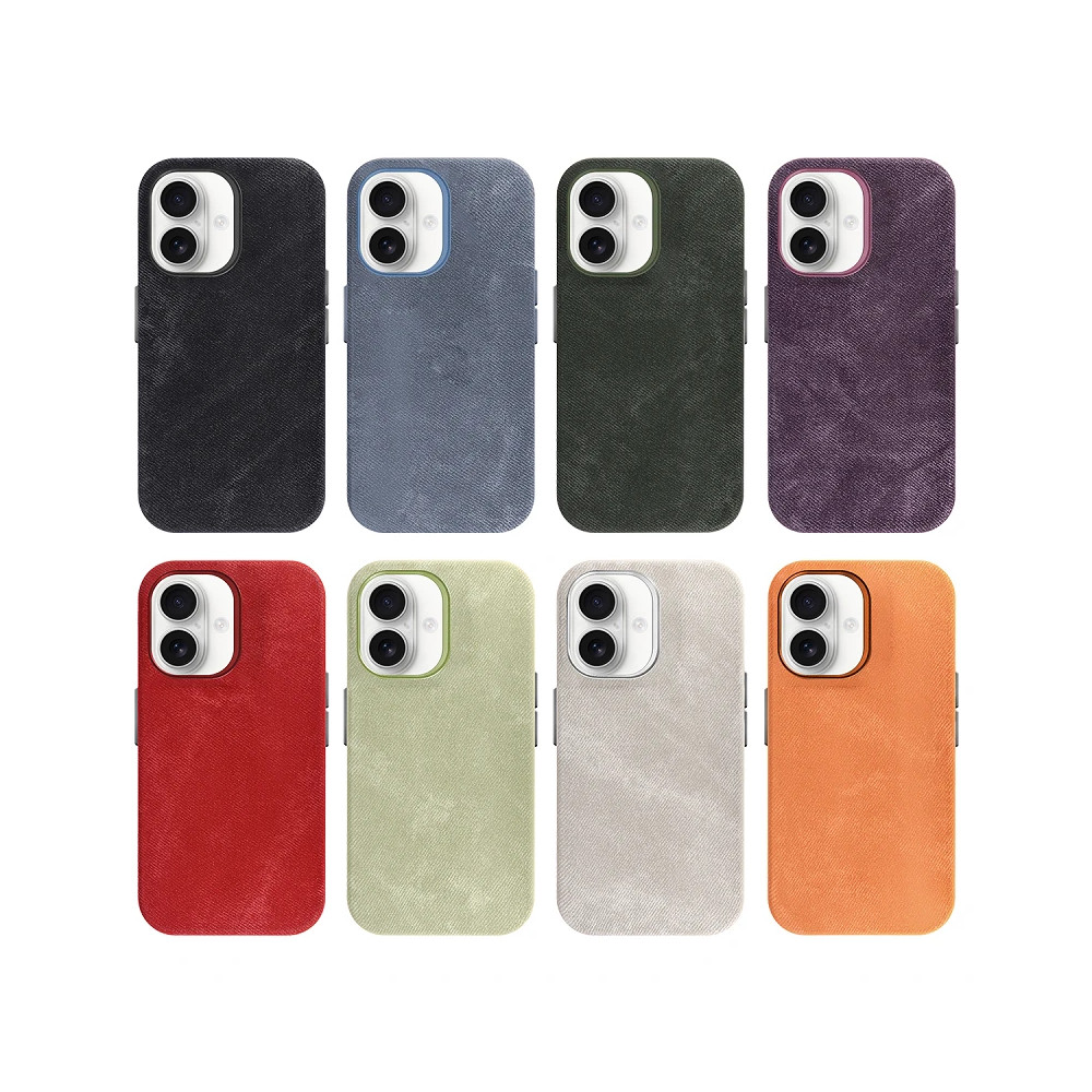 Capa Mocome de Pele com Magsafe para iPhone 17 Pro Max - Azul