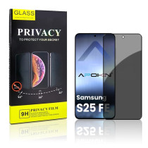 Vidro temperado de privacidade Protetor de Ecrã 5D Curvo para Samsung S25 FE