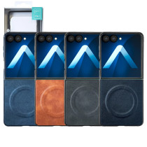 Capa Tapa de Pele com Magsafe Apokin Samsung Z Flip 7 - Rosa