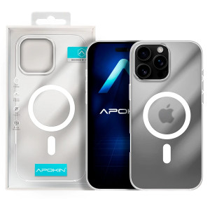 Capa transparente Mate com MagSafe para iPhone 15 Pro