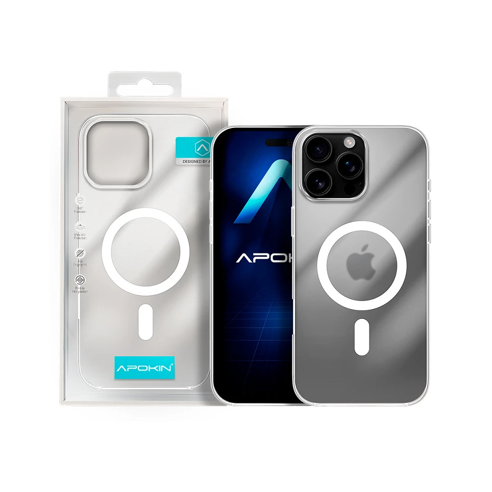 Capa transparente Mate com MagSafe para iPhone 15 Pro