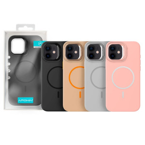 Capa de Silicone Premium com Magsafe e Suporte para iPhone 11 - Rosa