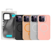 Capa de Silicone Premium com Magsafe e Suporte para iPhone 14 Pro Max - Azul