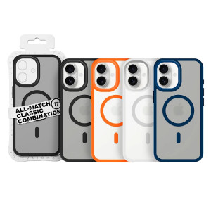 Capa Allmatch Smoked Magsafe com Suporte iPhone 17 Pro Max - Azul