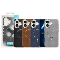 Capa Pele Textura Carbono Desportiva iPhone 17 Air - Preto