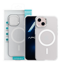 Capa Smoked Terciopelo com Magsafe iPhone 13/14 - Transparente