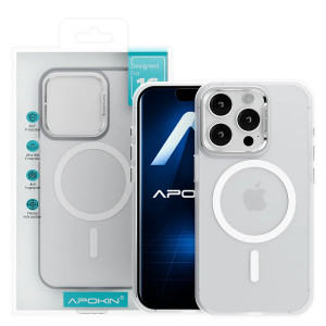 Capa Smoked Terciopelo com Magsafe iPhone 16 Pro - Transparente