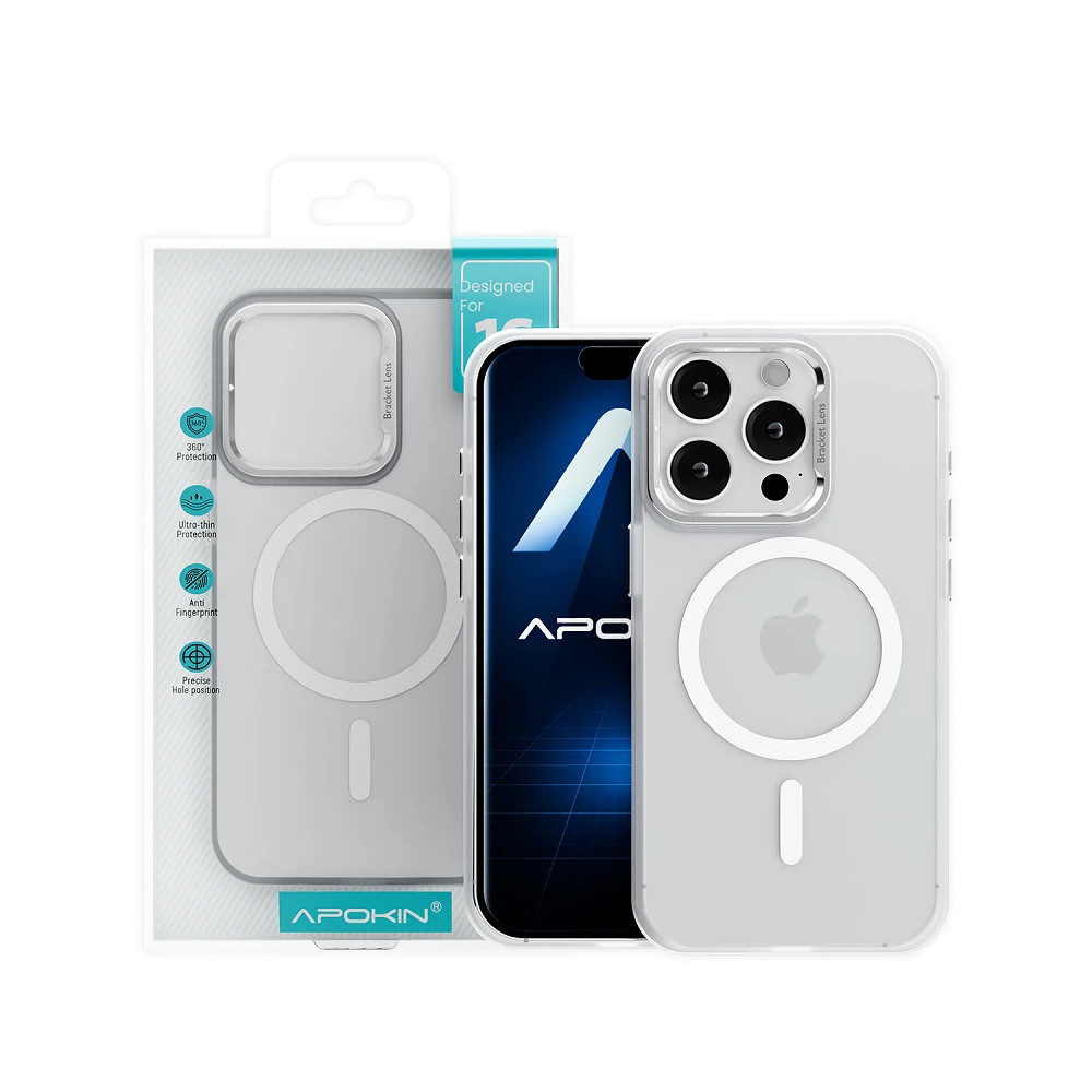 Capa Smoked Terciopelo com Magsafe iPhone 16 Pro - Transparente