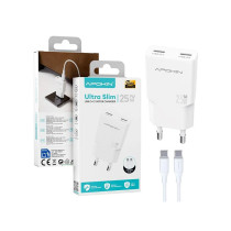 Carregador Ultra Fino 25W GaN Cabo Tipo-C | Apokin 81782