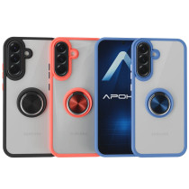 Capa Gel Samsung Galaxy A37 com suporte magnético Fumado - Preto