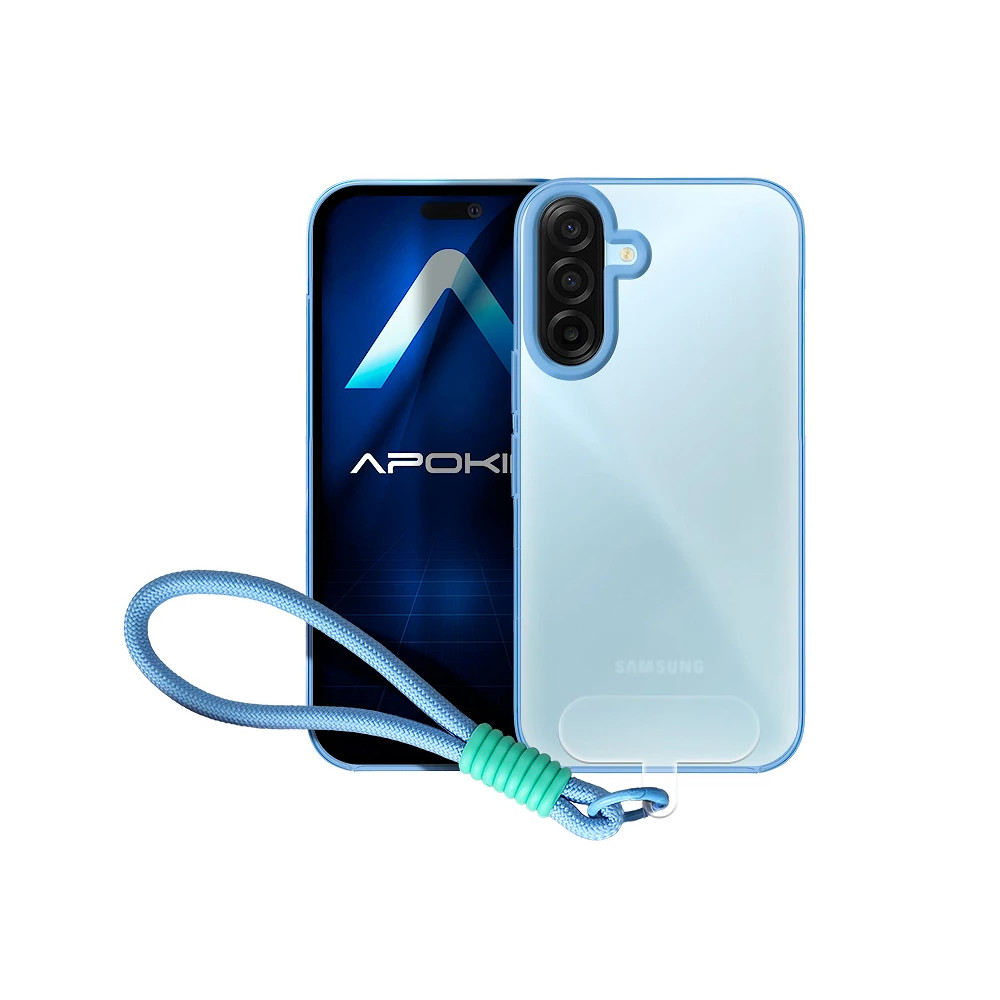 Capa de Silicone com Alça Samsung A37 - Cinzento