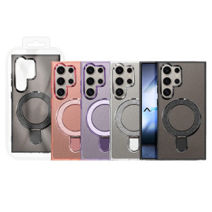 Capa Purpurina Magsafe com Anilla Magsafe Samsung S26 Ultra - Rosa