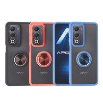 Capa de Gel Oppo A5X com suporte magnético Fumado - Cinzento