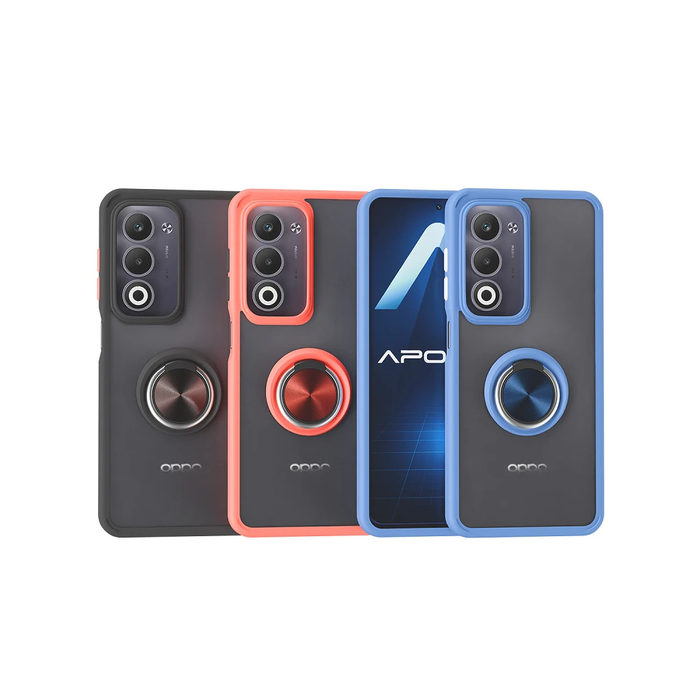 Capa de Gel Oppo A5X com suporte magnético Fumado - Rosa