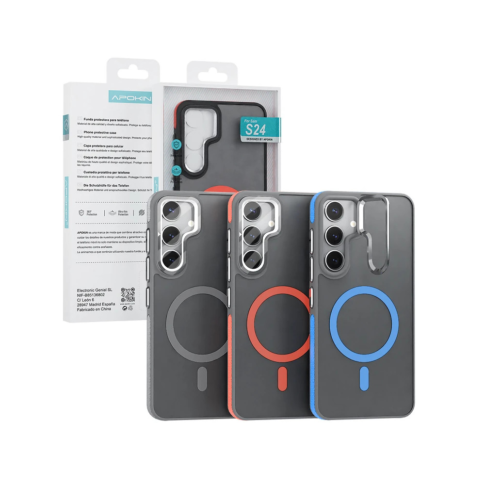 Capa Magsafe Smoked Com Tampa da Câmara Samsung S26 - Azul