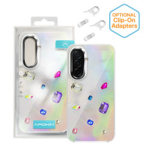 Capa Iridescente com Pedras para Samsung A37