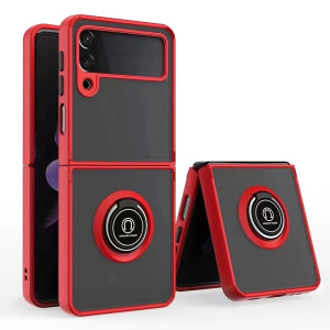 Capa Gel Samsung Galaxy Z Flip 7 Iman com suporte Smoked - Vermelho