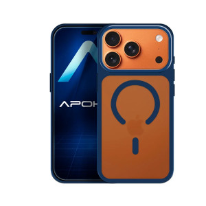 Capa Allmatch Smoked Magsafe com Suporte iPhone 17 Pro Max - Azul