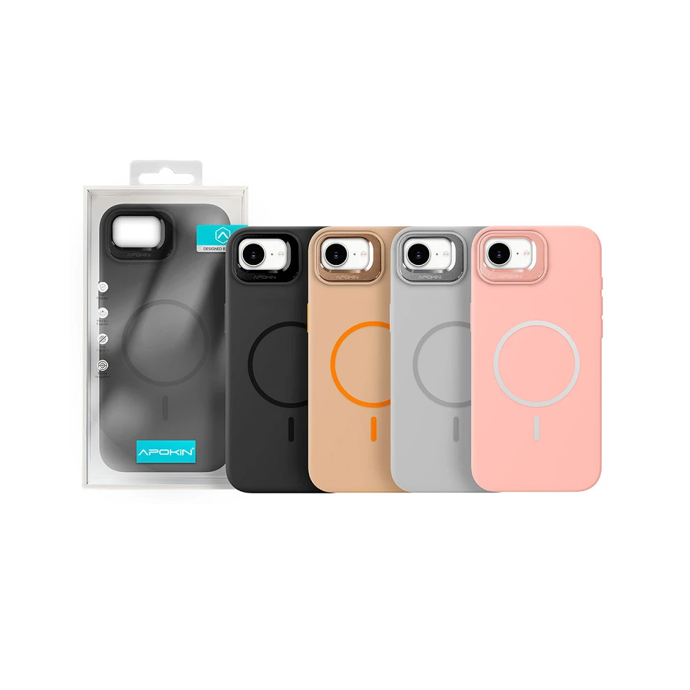 copy of Capa de Silicone Premium com Magsafe e Suporte iPhone 16E - Preto