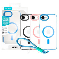 copy of Capa de Silicone com Correia Magsafe para iPhone 16e - Azul