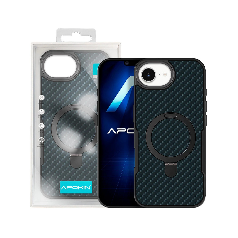 copy of Capa de Carbono com Anel e Suporte para Iphone 16E