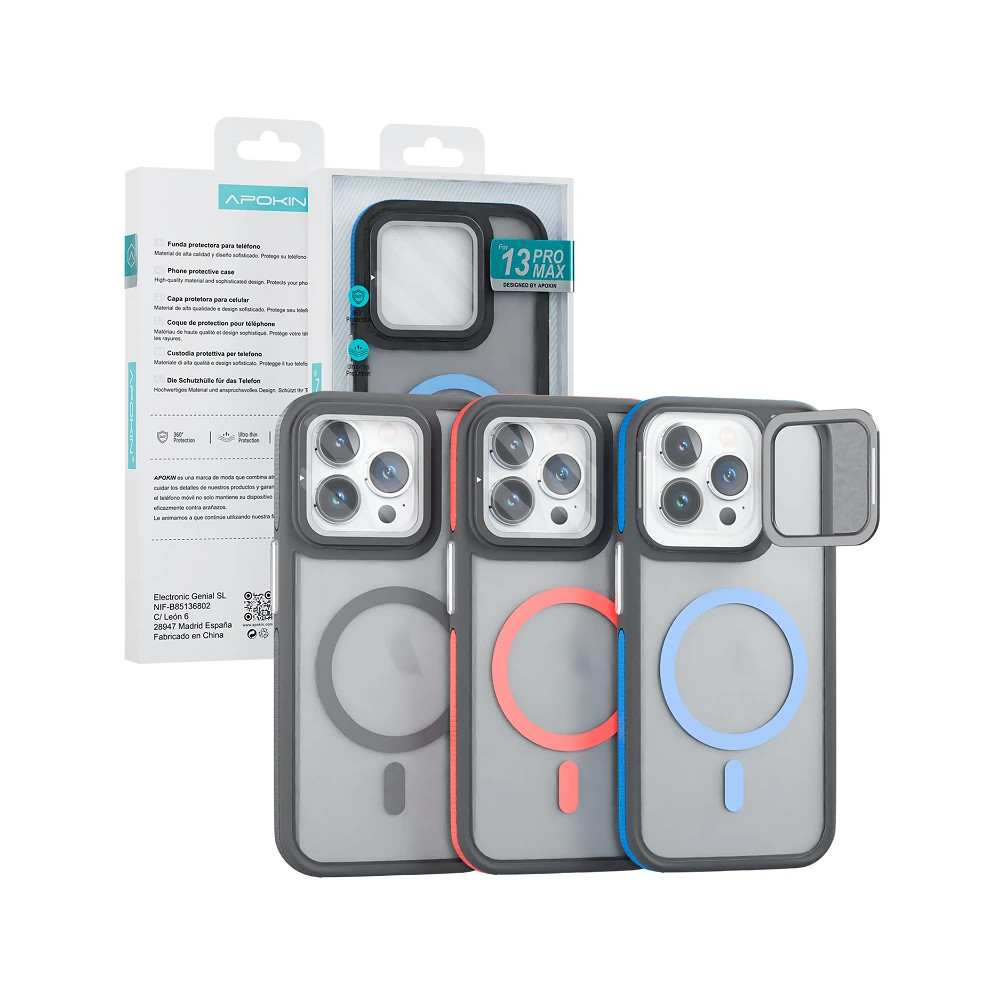 copy of Capa Magsafe Smoked Com Cubre Camara iPhone 16e - Vermelho