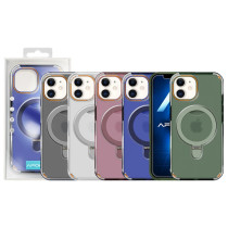 copy of Capa Smoked Magsafe Com um anel iPhone 16e - Azul