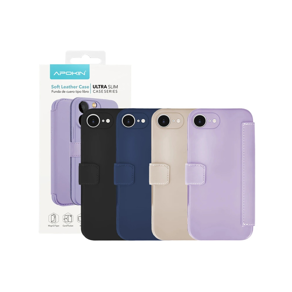 copy of Capa cobertura de couro de silicone iPhone 16e - Azul