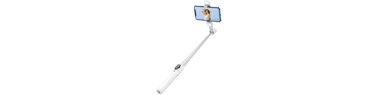 Monopod / Bastão selfie com ligação por cabo para vários telemóveis
